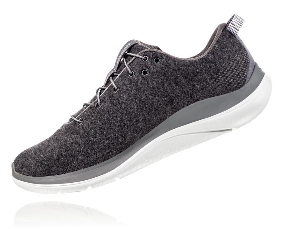 Tenis Hoka One One Masculino Cinzentas - Hupana Flow Wool - 827-NDGYLA